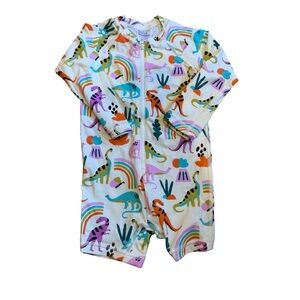 Hanna Andersson  Rashguard Swimwear with Playful Dinosaur Design